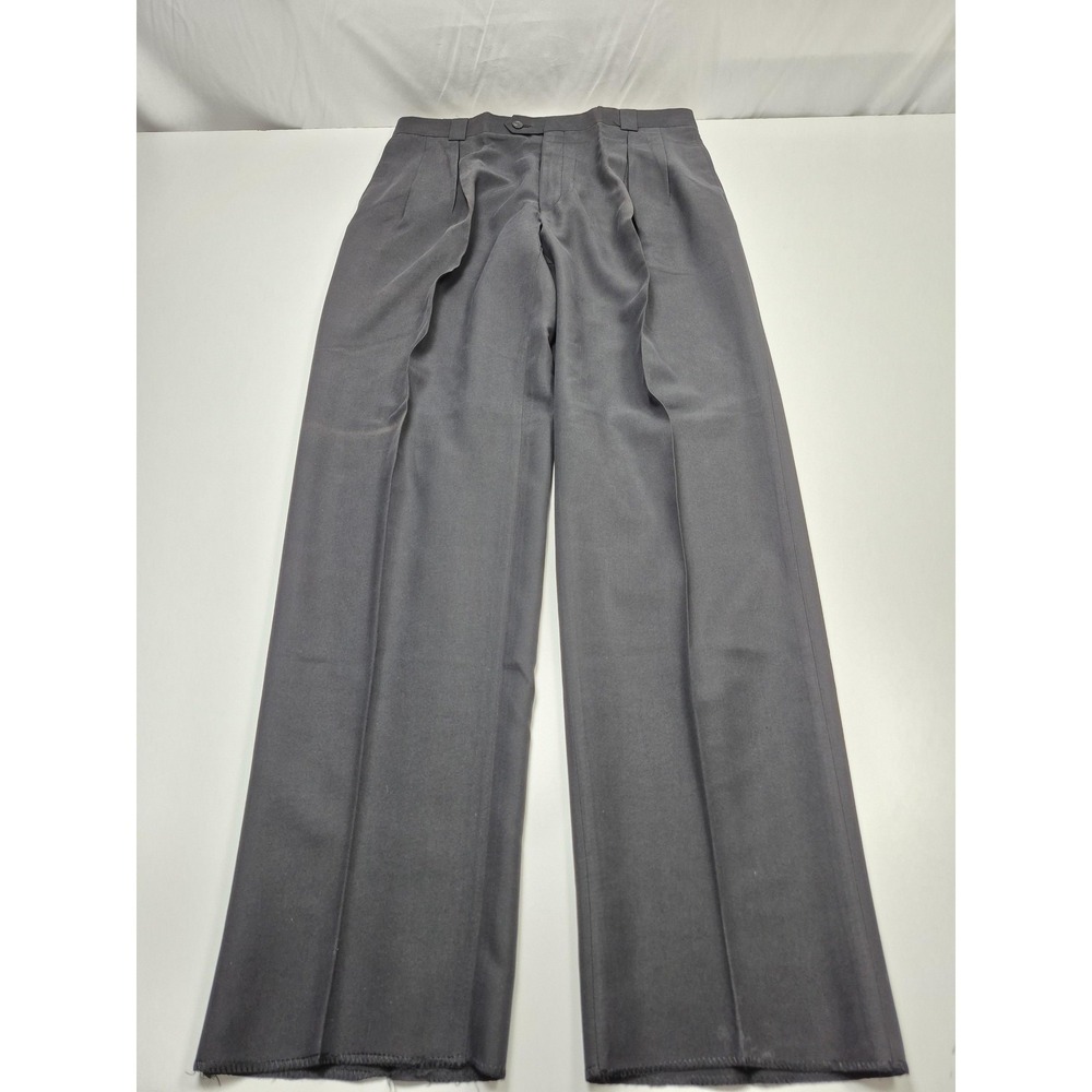 VTG Raymond Dress Pants Men's 36x36 Black Microfiber Pleated Unhemmed NWT Canada